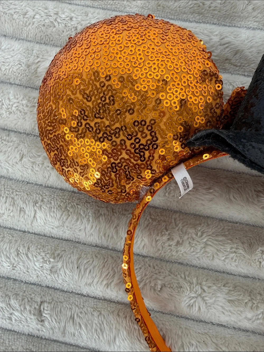 Disney Minnie Rars Orange Sequin Witch Ear Headband